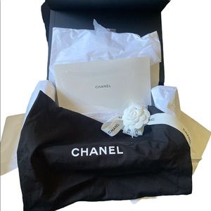 Authentic Chanel empty box with flower ribbon n dust bag